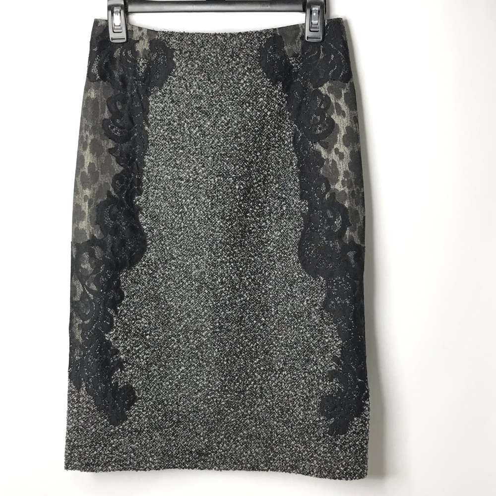 Elie Tahari Lace & Reptile Pattern Madison Skirt